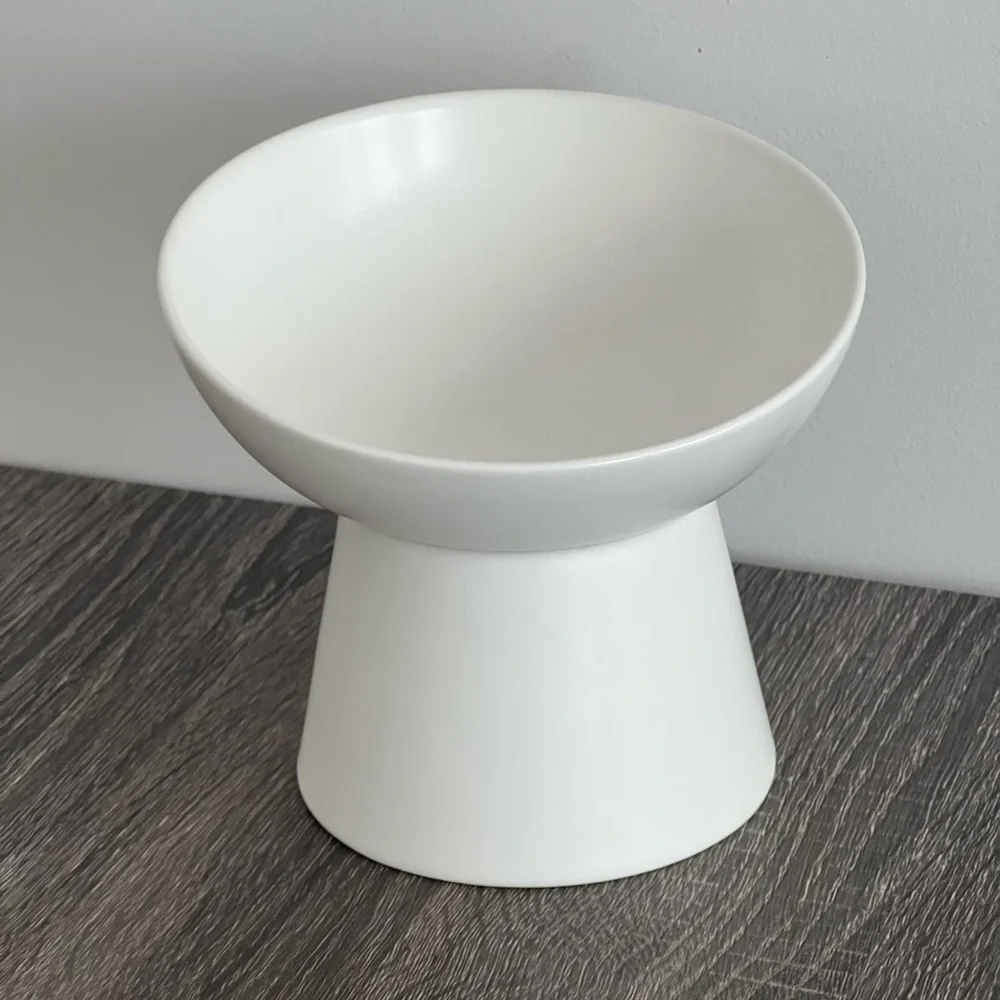 Elevated Ceramic Pet Bowl, Food Grade Microwave and Dishwasher Safe Cat Dog Bowl